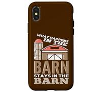 What Happens In The Barn Stays In The Barn Funny Farmer Case for iPhone X/XS