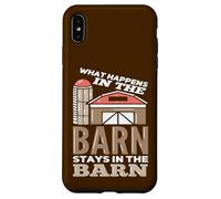 What Happens In The Barn Stays In The Barn Funny Farmer Case for iPhone XS Max
