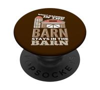 What Happens In The Barn Stays In The Barn Funny Farmer PopSockets Adhesive PopGrip