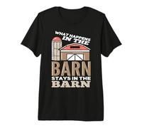 What Happens in The Barn Stays in The Barn Funny Farmer Premium T-Shirt