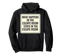 What Happens In The Escape Room Stays Funny Lover Master Fun Pullover Hoodie
