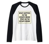 What Happens in The Escape Room Stays Funny Lover Master Fun Raglan Baseball Tee