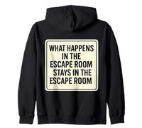 What Happens In The Escape Room Stays Funny Lover Master Fun Zip Hoodie