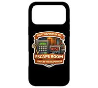What Happens In The Escape Room Stays Lover Funny Quote Joke Case for iPhone 17 Pro Max