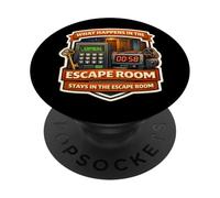 What Happens In The Escape Room Stays Lover Funny Quote Joke PopSockets Adhesive PopGrip
