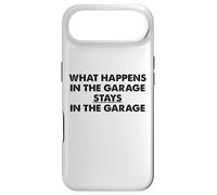 What Happens In The Garage Stays In The Garage Funny Car Pun Case for iPhone Air