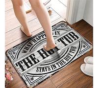 What Happens in The Hot Tub Stays in The Hot Tub Door Mat, Floor Mat Durable Welcome Mat for Indoor and Outdoor,Rug Mats for Entry Easy Clean