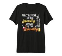 What Happens in The Laboratory Funny Medical Lab Worker Premium T-Shirt
