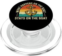 What Happens On The Boat Stays On The Boat - Boating Sailing PopSockets PopGrip for MagSafe