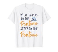 What Happens On The Pontoon Funny Party Boat T-Shirt
