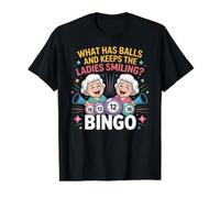What Has Balls and Keeps The Ladies Smiling Bingo Value Graphic T-Shirt, Men, Black, M