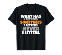 What Has Four Letters Funny English Language Pun T-Shirt
