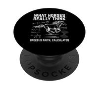 What Horses Really Think Funny Horse Physics Humor Science PopSockets Adhesive PopGrip