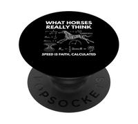 What Horses Really Think Funny Horse Physics Humor Science PopSockets Adhesive PopGrip