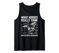What Horses Really Think Funny Horse Physics Humor Science Tank Top