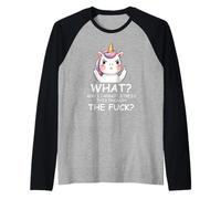 What & I Cannot Stress This Enough The FCK Sign Fuck Unicorn Raglan Baseball Tee