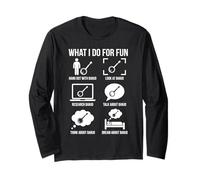 What I Do for Fun Banjo Player Bluegrass Musician Design Long Sleeve T-Shirt