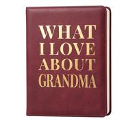 What I Love About Grandma Leather Book - A Fill-In-The-Blank Keepsake Journal Gift for Grandma Birthday Mother's Day Christmas