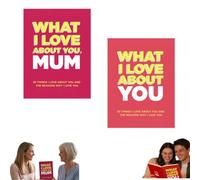 What I Love About You Book, 2Pcs 30 Things I Love About You and The Reasons | 21 x 14 x 0.4 cm Why I Love You Fill-in-the-Blank Gift Book What I Love About You Suitable for Couples Valentine's Day
