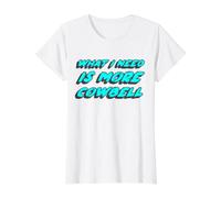 What I Need is More Cowbell | Saturday 2000's Retro Value Graphic T-Shirt, Women, White, M