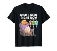 What I Need Right Now Funny Coffee Money Vacation Humor Value Graphic T-Shirt