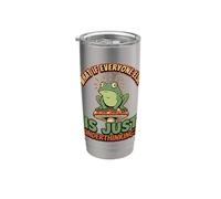 What If Everyone Else is Just Underthinking Frog Graphic Stainless Steel Insulated Tumbler