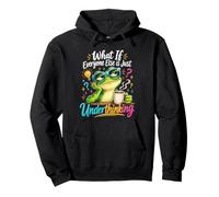 What If Everyone Else is Just Underthinking Funny Frog Joke Pullover Hoodie