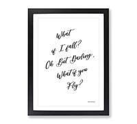 What If I Fall Typography Quote Framed Print | A4 Black Framed Wall Art | Ready to Hang | Modern Positive Affirmations Picture | Living Room Bedroom Lounge Office