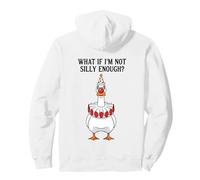 what if I'm not silly enough clown goose cartoon Pullover Hoodie