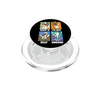 What If I'm Not Silly Enough Funny Retro Goose Men Women Kid PopSockets PopGrip for MagSafe