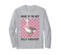 What If I'm Not Silly Enough Vintage Goose Coquette Bow Long Sleeve T-Shirt