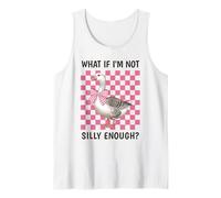 What If I'm Not Silly Enough Vintage Goose Coquette Bow Tank Top