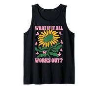What If It All Works Out Retro Floral Inspirational Tank Top
