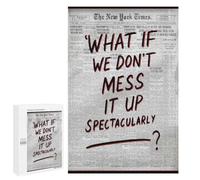 What If We Don't Mess It Up Spectacularly - Funny Office Poster Puzzle for Adults, 1000 PCS, Illustrated Jigsaw Edition, An Engaging Indoor Activity for Quiet Evenings, at Home