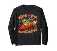 What If We Kissed Under Missile Toad Funny Frog Christmas Long Sleeve T-Shirt