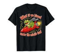 What If We Kissed Under Missile Toad Funny Frog Christmas T-Shirt