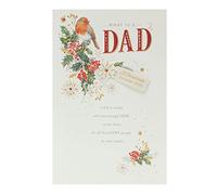 What Is A Dad? Traditional Embellished Christmas Card Special Xmas Cards