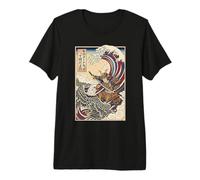 What is A Kilometer Eagle Japanese Wave Ukiyo-e Premium T-Shirt