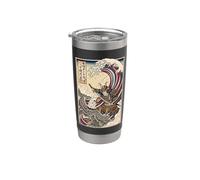 What is A Kilometer Eagle Japanese Wave Ukiyo-e Stainless Steel Insulated Tumbler