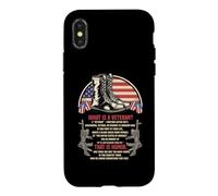What Is A Veteran That Is Honor Veterans Day Patriotic US Case for iPhone X/XS