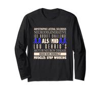 What is ALS? Words associated with ALS awareness MND Neuron Long Sleeve T-Shirt