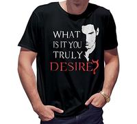 What is It You Truly Desire Lucifer Morningstar Men's Black T-Shirt Size 3XL