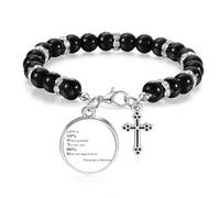 What is Life Quote Art Deco Fashion Beaded Bracelet Boho Jewelry