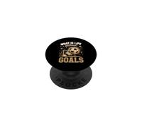 What Is Life Without Goals Soccer Player PopSockets Adhesive PopGrip