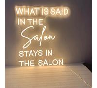 What is Said in The Salon Stays in The Salon, Salon Neon Sign, Neon Light Sign for Salon Wall Decorations, Salon Sign, Beauty Salon Decor