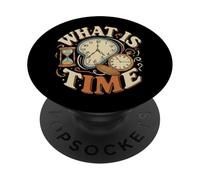 What Is Time Surreal Clock - Vintage Melting Art PopSockets Adhesive PopGrip