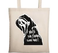 What is Your Favorite Scary Movie Natural Ecological Cotton Tote Bag Beige