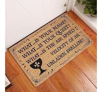 What is Your Name Velocity of an Unladen Swallow Doormat Non Slip Floor Mat for Home Bathroom Kitchen Entrance 36X24 Inch