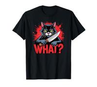 What Knife Cat Funny Dark Humor T-Shirt