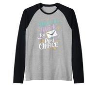 What Life I Work for The Post Office Tired Mail Carrier - Raglan Baseball Tee